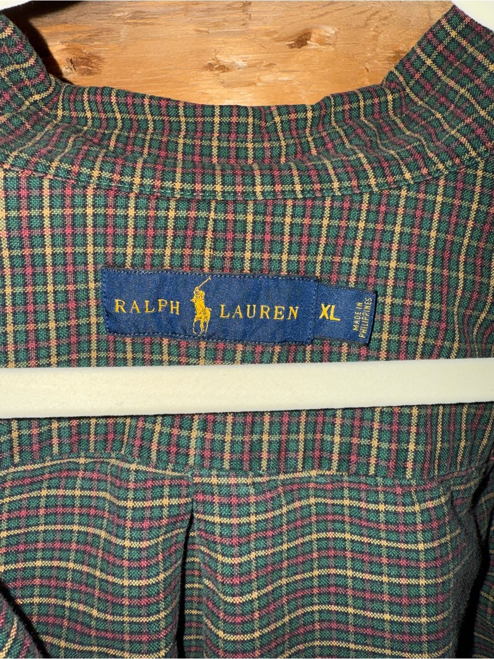 Ralph Lauren Men’s Black and Green Plaid Button-Down Shirt - Picture 3 of 7